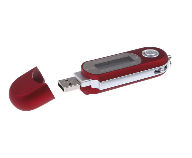 4GB USB MP4 MP3 Música Vídeo Leitor Digital Gravação com Rádio FM eBook Vermelho